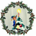 ELF LIGHTING CANDLE & WREATH by SHARON SHARPE photo sculptures by sharonsharpe ELF LIGHTING CANDLE & WREATH by SHARON SHARPE photo sculptures