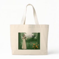 Elf Magic in Grass Field with Hummingbirds Bag