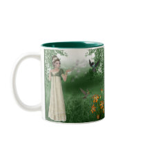 Elf Magic in Grass Field with Hummingbirds mugs