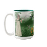 Elf Magic in Grass Field with Hummingbirds mugs