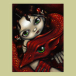 Elf Maiden and Her Dragon ART PRINT posters by strangeling Elf Maiden and Her Dragon ART PRINT posters