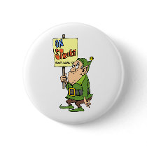 Elf On Strike buttons by funnyholidaytshirts Elf On Strike buttons