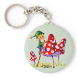 ELF PAINTIN MUSHROOM by SHARON SHARPE keychains