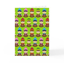 Elf Pattern Christmas Card by markmurphycreative Elf Pattern Christmas Card