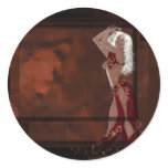 Elf Red Beauty in Red Glass Blank Stickers
