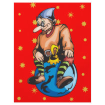 Elf Sitting On Christmas Ornament Flyer Design