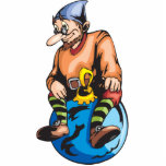 Elf Sitting On Christmas Ornament Cut Out