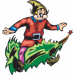Elf Sitting On Christmas Tree Acrylic Cut Outs
