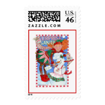 Elf & Snowman's Surprise for Santa Stamp