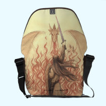 Elf vs Dragon messenger bags