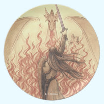Elf vs Dragon plates