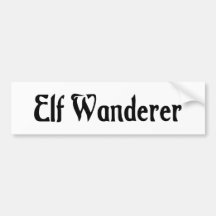 Elf Wanderer Bumper Sticker