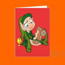 ELF WITH BROOKEN TOY cards