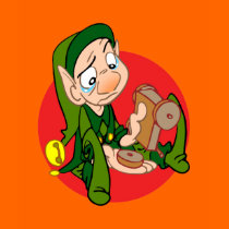 ELF WITH BROOKEN TOY t-shirts