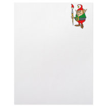 elf with giant paintbrush customized letterhead