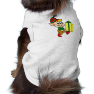 elf with gift dog clothing