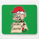 elf with merry christmas sign