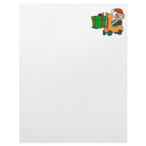elf with package on forklift letterhead template