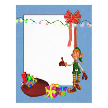 Elf with toys and gifts Christmas Letterhead