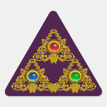 ELFIC TALISMAN , Purple Round Stickers