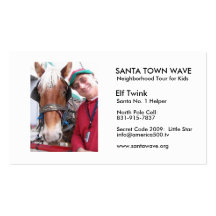 ElfTwink06, SANTA TOWN WAVE, Neighborhood Tour ... Business Card Template