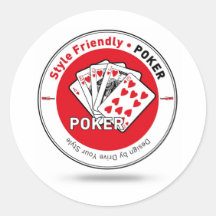 ELI_POKER_ZZ PEGATINA REDONDA