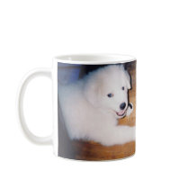 Eli the Great Pyrenees Puppy mugs by twinapollo Eli the Great Pyrenees Puppy mugs