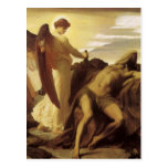 Elijah in Wilderness by Leighton, Victorian Art Post Card
