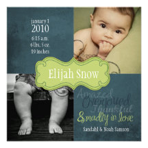 Elijah Snow Birth Announcements