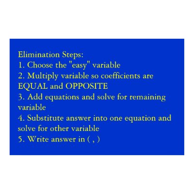 Elimination Problem Solving Steps Poster by ddecker24