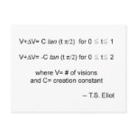 Eliot's Theorem Postcard