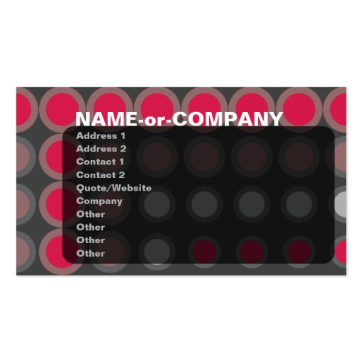 elipses : neon red : business card