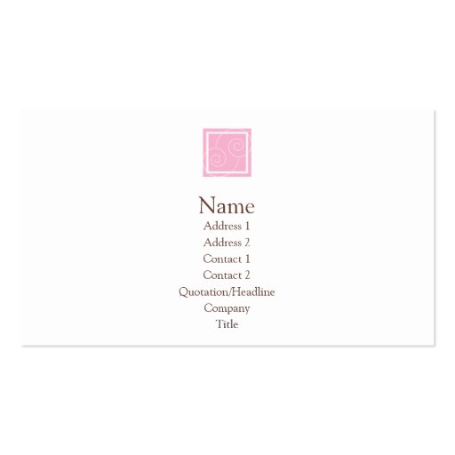 Elise - Pink Business Card Template