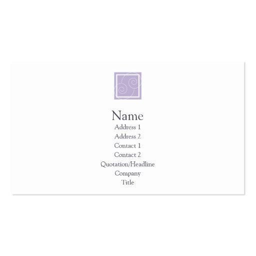 Elise - Purple Business Card Template (front side)