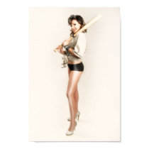 Elise with bat posters
