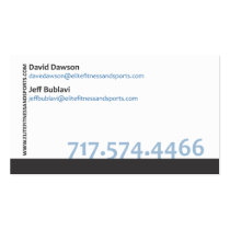 Elite Fitness and Sprots business cards