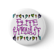 Elite Gymnast Pinback Buttons