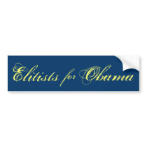 Elitists for Obama bumper stickers