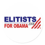 Elitists For Obama stickers