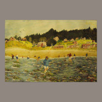 Elizabeth at the beach posters by dlmtleArt Elizabeth at the beach posters