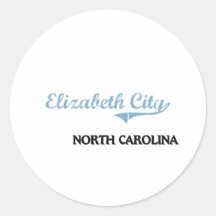 Elizabeth City North Carolina City Classic Round Stickers