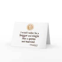 Elizabeth I Quote about Marriage Greeting Cards