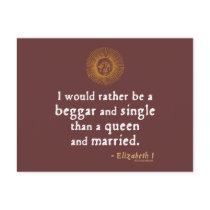 Elizabeth I Quote about Marriage Postcards
