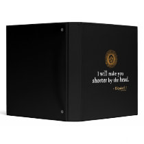 Elizabeth I Quote on Beheading 3 Ring Binders