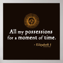 Elizabeth I Quote on Time Print