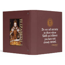 Elizabeth I Quote on Trust binders by shakespeareshoppe Elizabeth I Quote on Trust binders