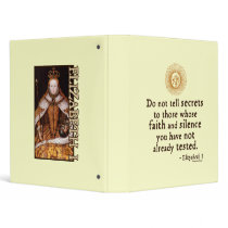 Elizabeth I Quote on Trust binders by shakespeareshoppe Elizabeth I Quote on Trust binders