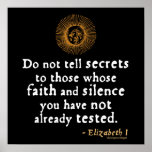 Elizabeth I Quote on Trust Posters