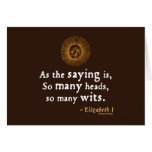 Elizabeth I Quote on Wits Card