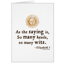Elizabeth I Quote on Wits Card